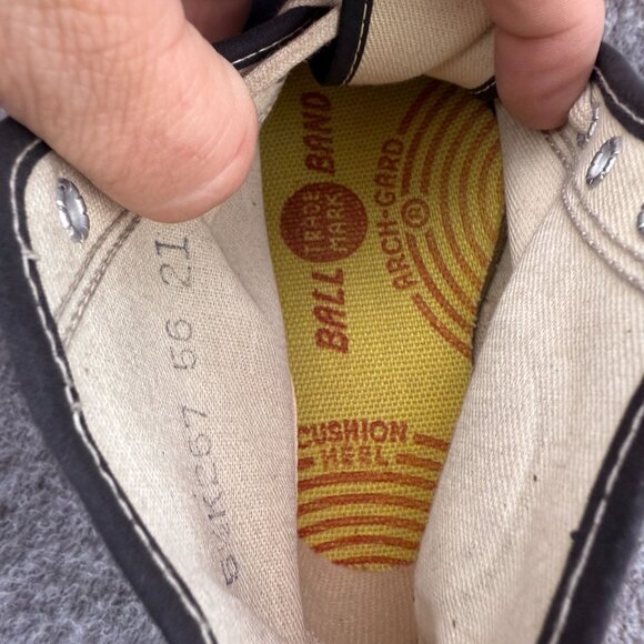 ✅VTG Jets Ball Band Arch-Gard Black Canvas Basketball Shoes Display Only - Picture 4 of 12